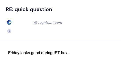 Cognizant reply