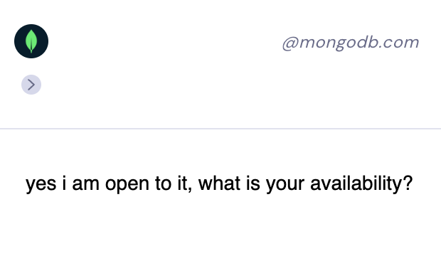 MongoDB reply